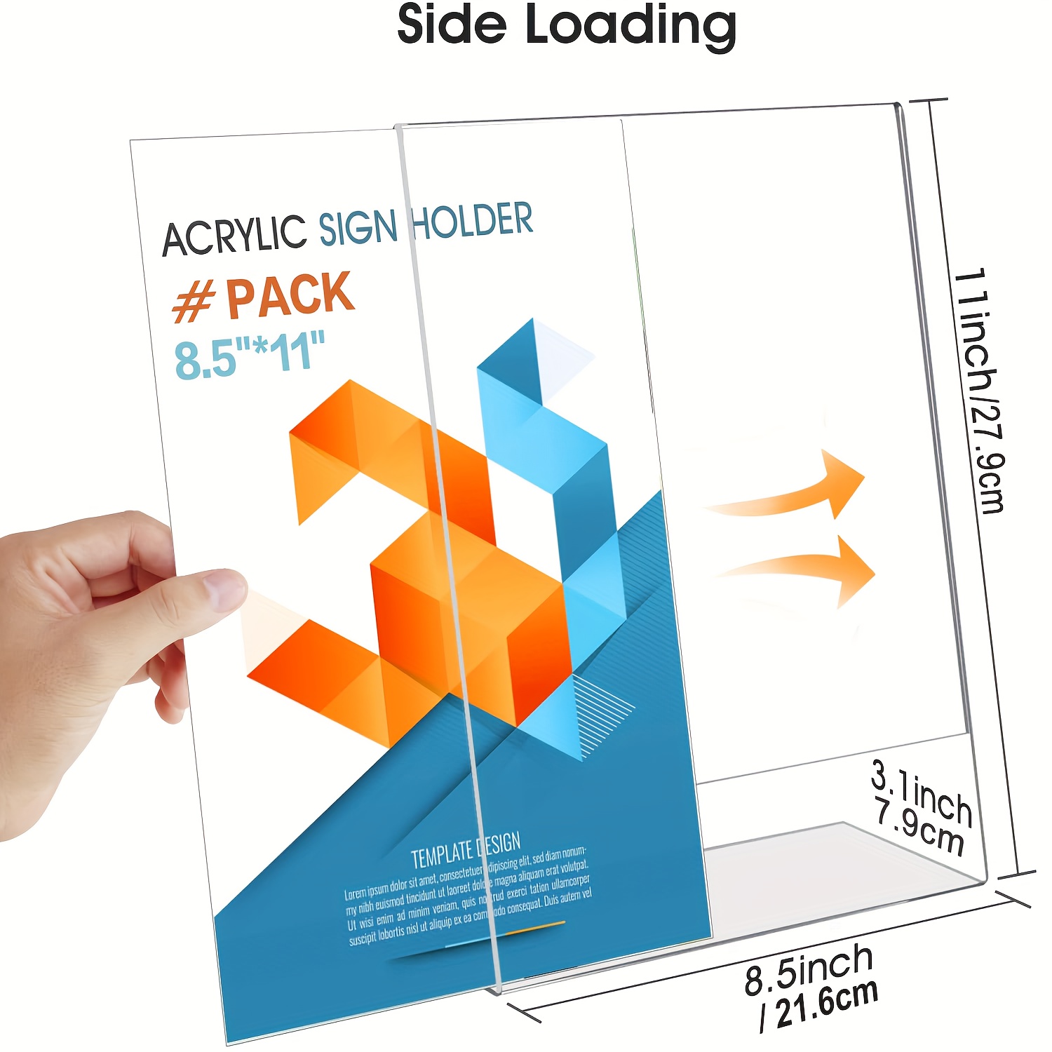 Acrylic Sign Holder 8.5x11 Wholesale | Slant Back Letter Size Ad Frame