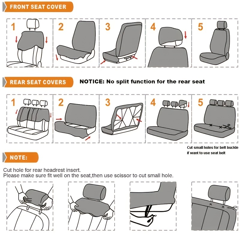 Paar Sitzbezüge (geteilt), Stone - mit Airbag-Reißnaht, inkl.  Kopfstützenbezügen, Bezüge paarweise, geteilte Kopfstütze, Sitzbezüge  Vordersitze, Sitzbezüge