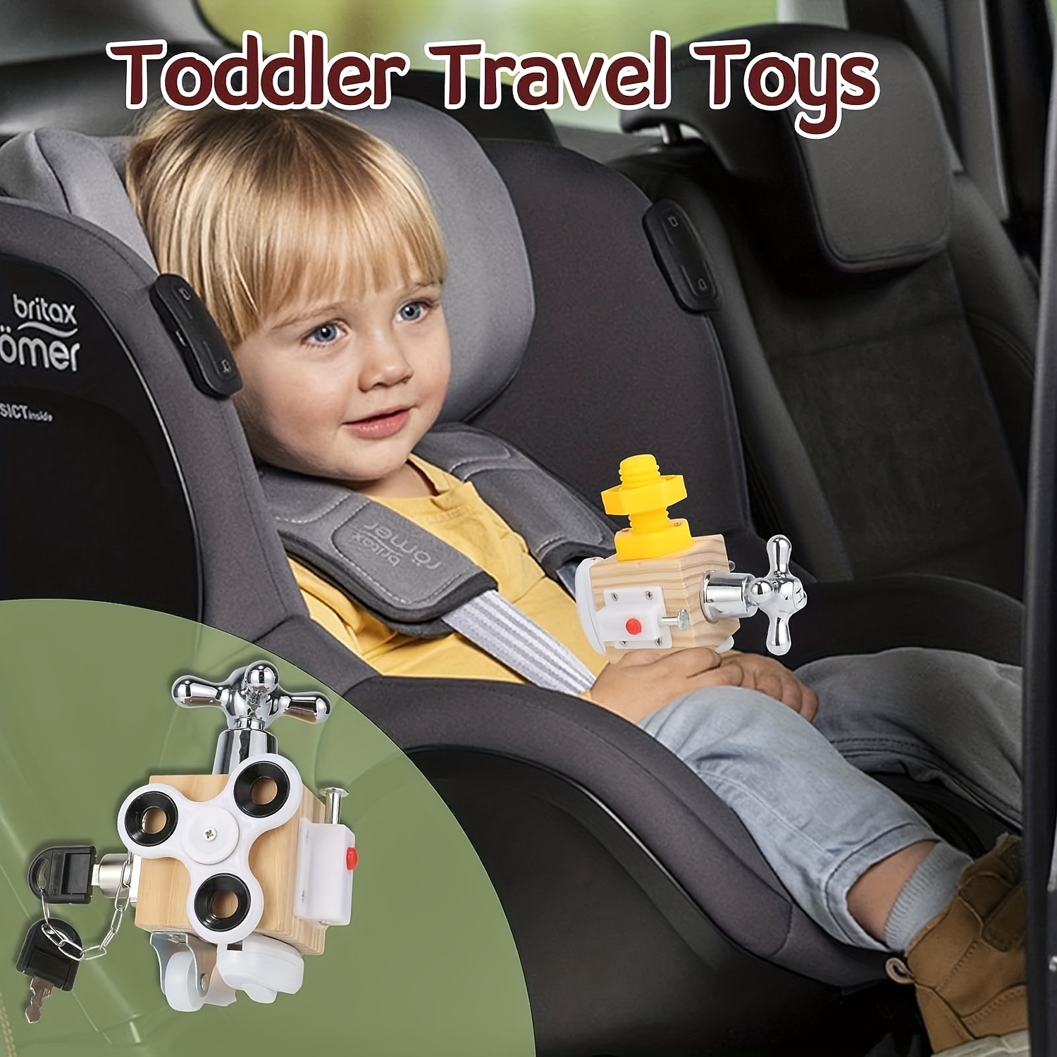 Toddler Travel Toys - Busy Cube for Toddler Travel Toys for Toddlers 1 2 3  Years