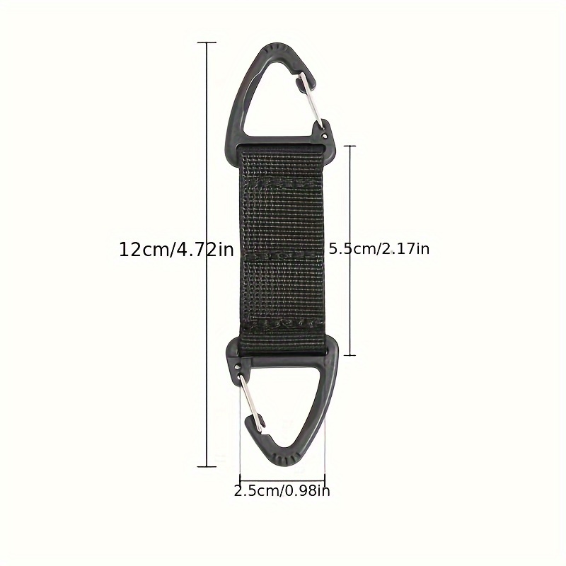 Nylon Buckle Belt Snap Keychain Locking Triangle ring Hook - Temu  Philippines