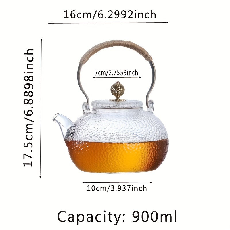 Tea Pot, High Temperature Resistant Glass Teapot, Household Teapot, Healthy Tea  Pot,tea Pot For Electric Ceramic Stove, Tea Cooker, Kitchen Stuff - Temu