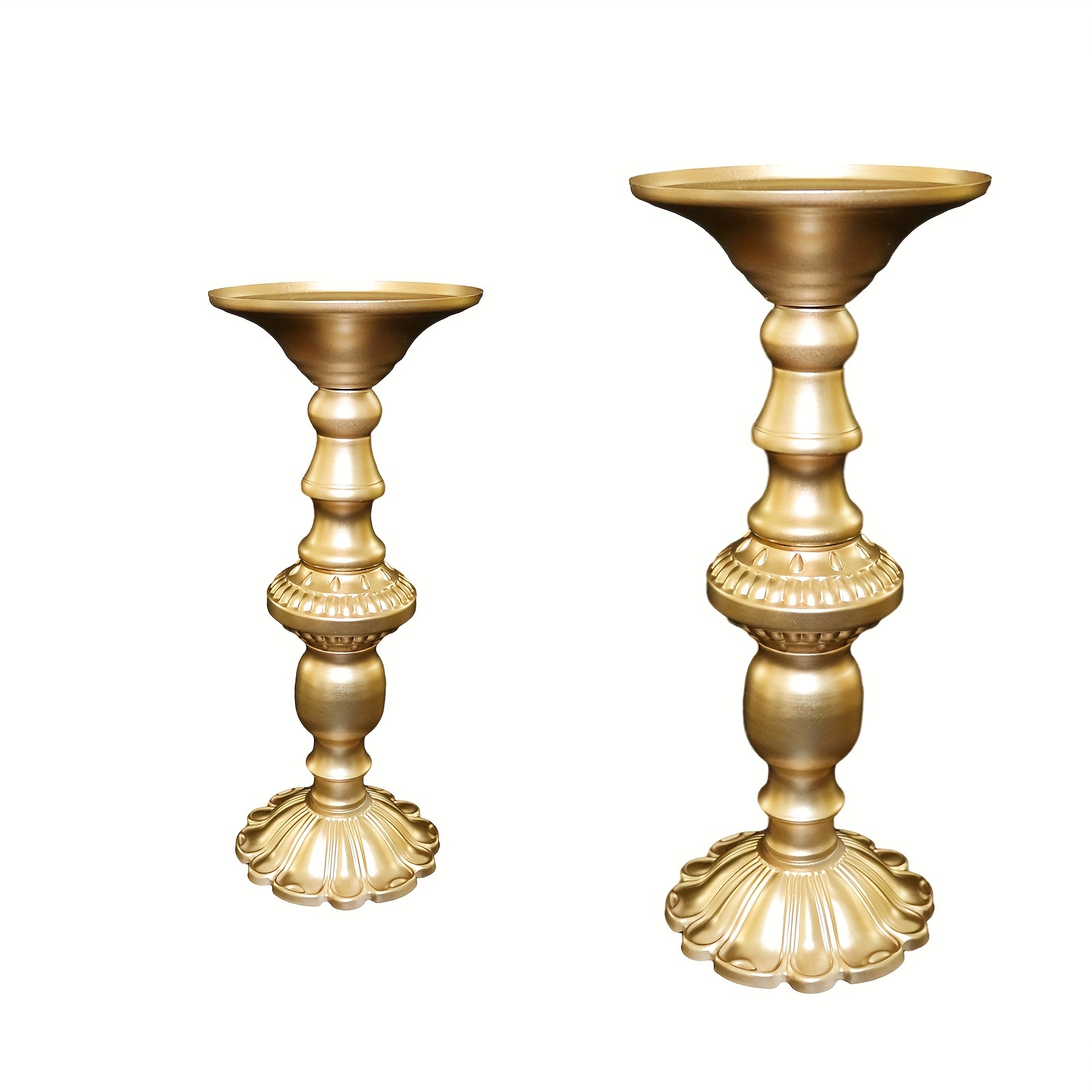 2pcs Brass Taper Candle Holders Candle Stick Holders Set Vintage