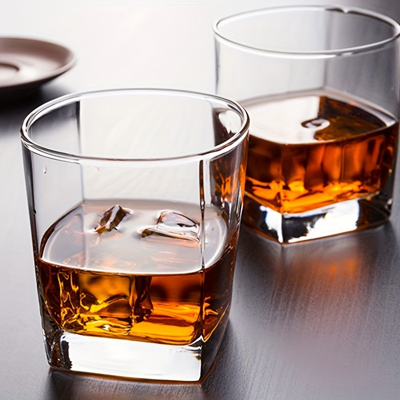 Whisky Glass Square Whisky Glasses Stylish Glassware For - Temu