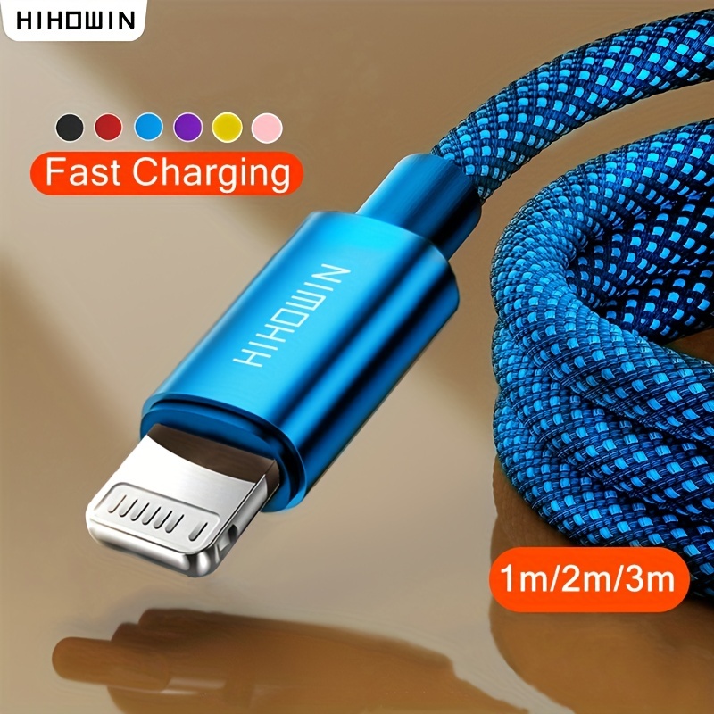 2pcs Super Long 1m / 2m / 3m Câble de charge rapide Câble de chargeur USB  pour iOS / android / type-c Micro Câble de charge USB pour câble de  synchronisation de