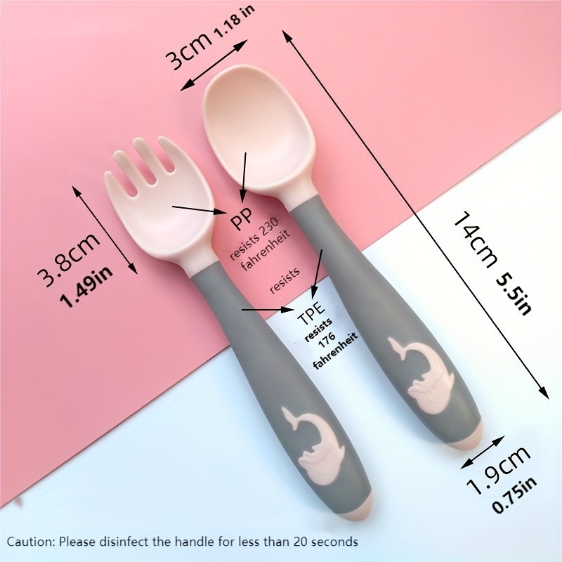 Cuillère et fourchette pratiques pour bébé