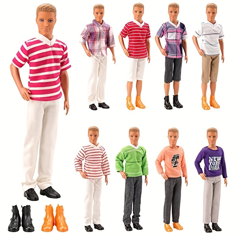 1 ensemble vêtements de poupée Ken tenue décontractée quotidienne pantalon  pantalon long chemise pantalon court pour accessoires de poupée Ken (POUPÉE  NON INCLUSE) - Temu France