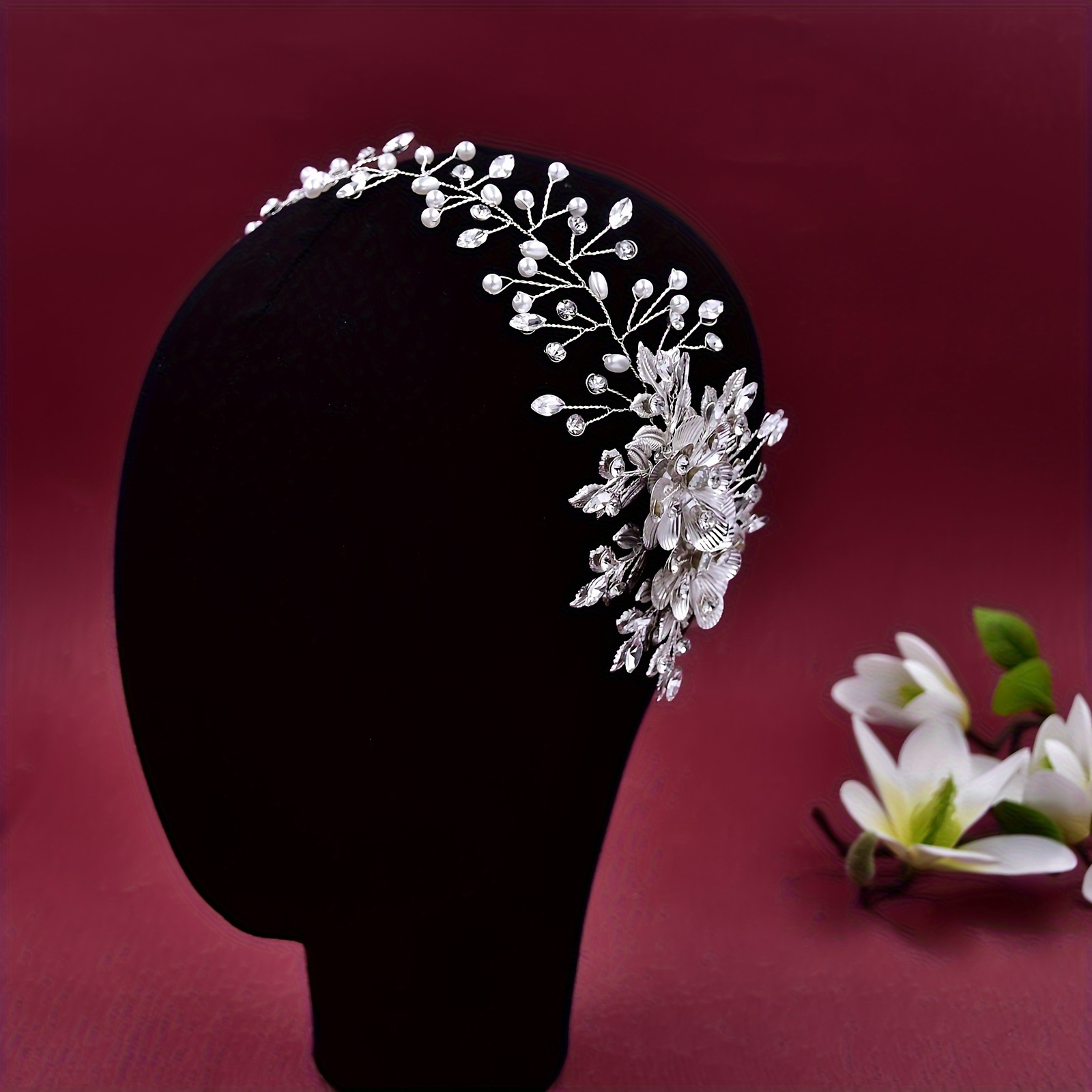 1 dona barg shaklidagi soch choʻpchi, soch choʻpchi, toʻy kiyimi uchun soch aksessuarlari tafsilotlari 2