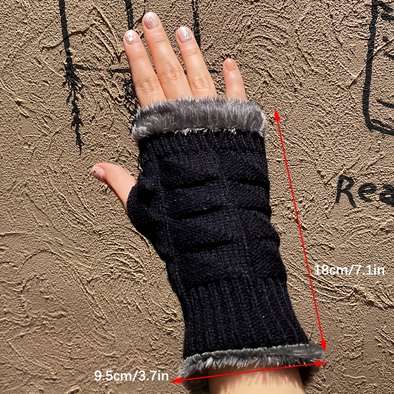 Half Finger Gloves Knit Fingerless Gloves for Men and Women Winter