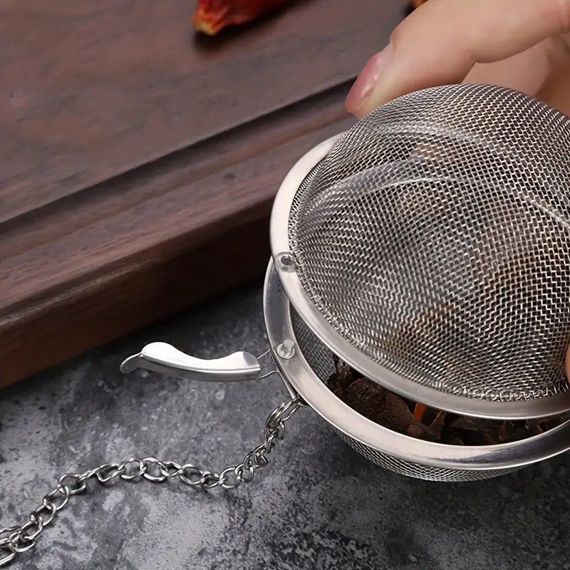 MV Trading SD2317 Bola de malla de especias de bloqueo de acero inoxidable,  colador de té, infusor de té, tamaño gigante, 2½ pulgadas