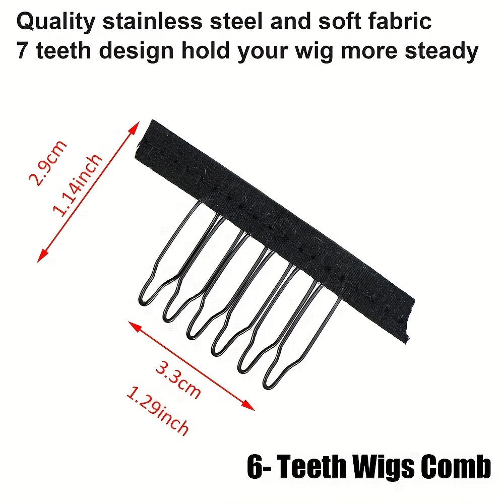 Wig Comb Clips Wigs, Wig Cap Comb Clips, 7 Teeth Wig Comb Clips