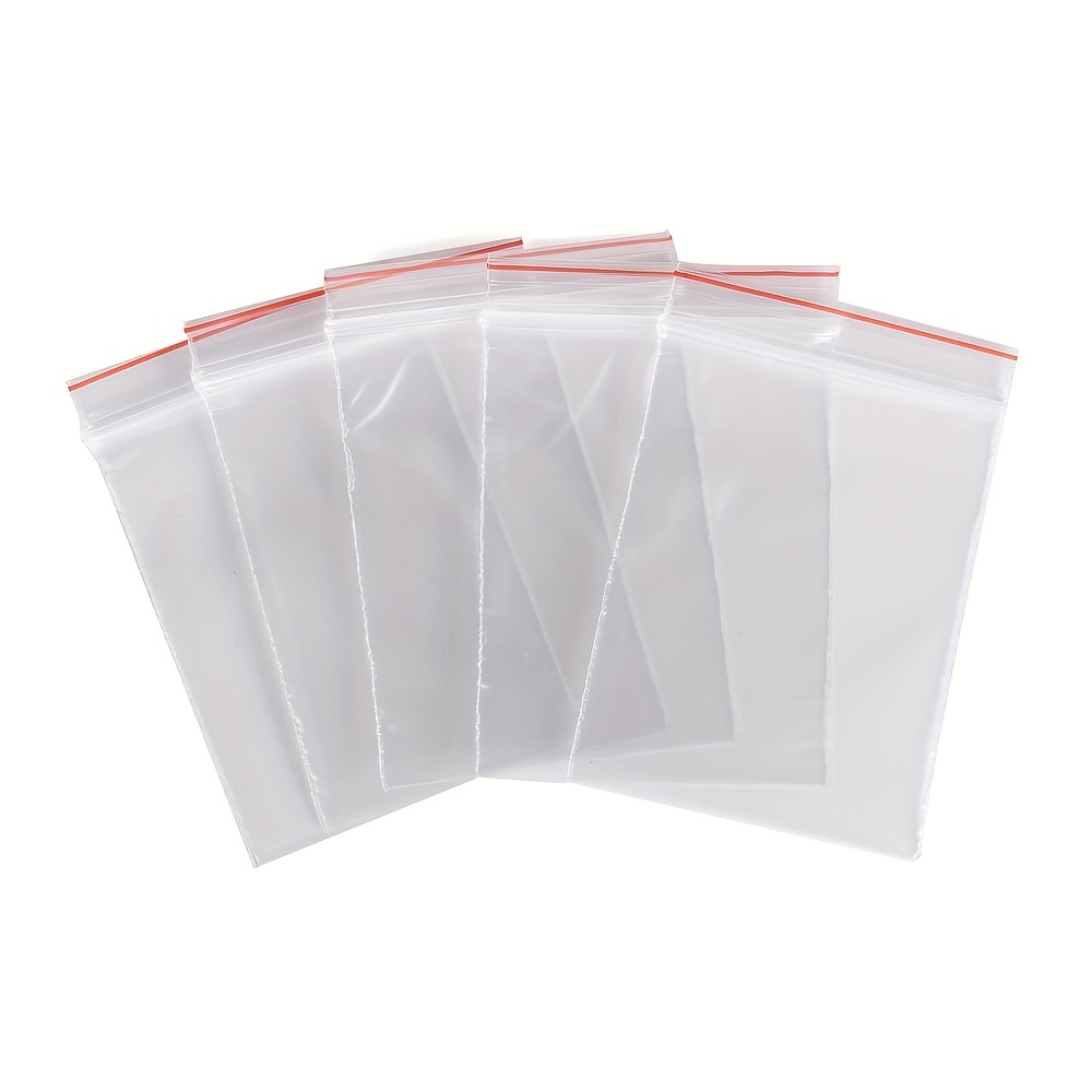 MITOB Self Seal Plastic Bags Zipper Lock Clear PVC Jewelry Packing Storage  Bag for Zip Anti-oxidation Lock Poly Pouch 100 Pcs (4x6cm (1.57x2.36 inch))