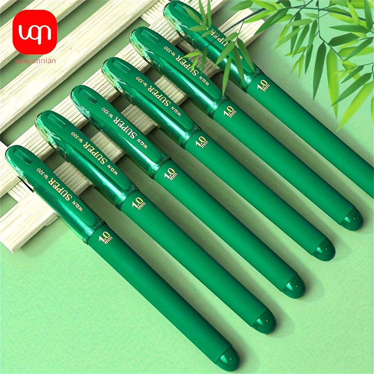 

3/6/12pcs Green Gel Pens, Quick Drying Green Ball Pen Stationery, Pen Tip 1.0mm, Green Ink, Smooth Writing, Personalized Large Capacity Refill, Hard Pen Calligraphy Pen Office Supplies/school Supplies