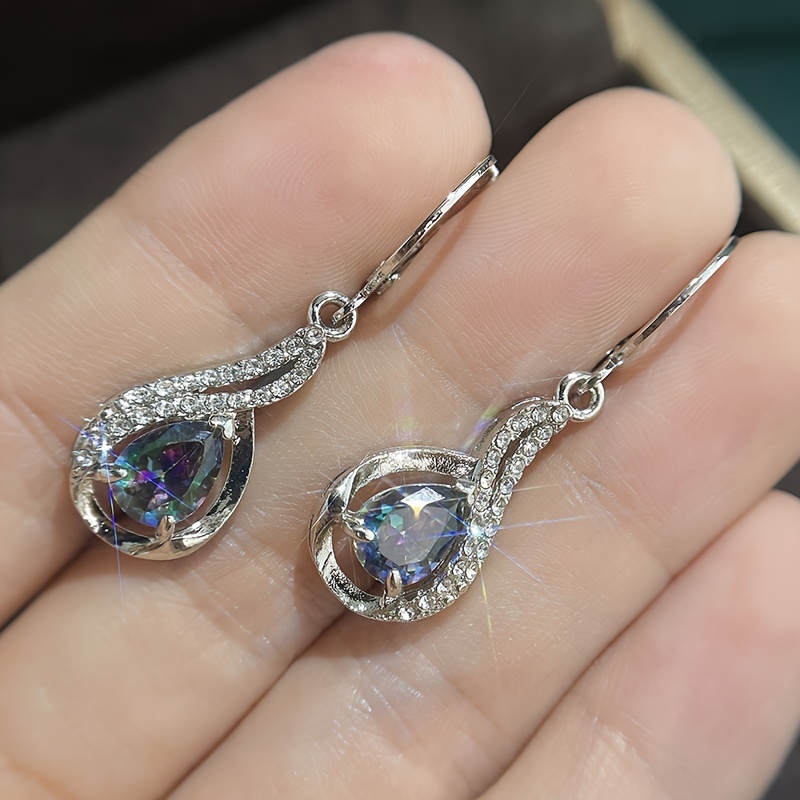 Diamond Hooks Dangle Earrings