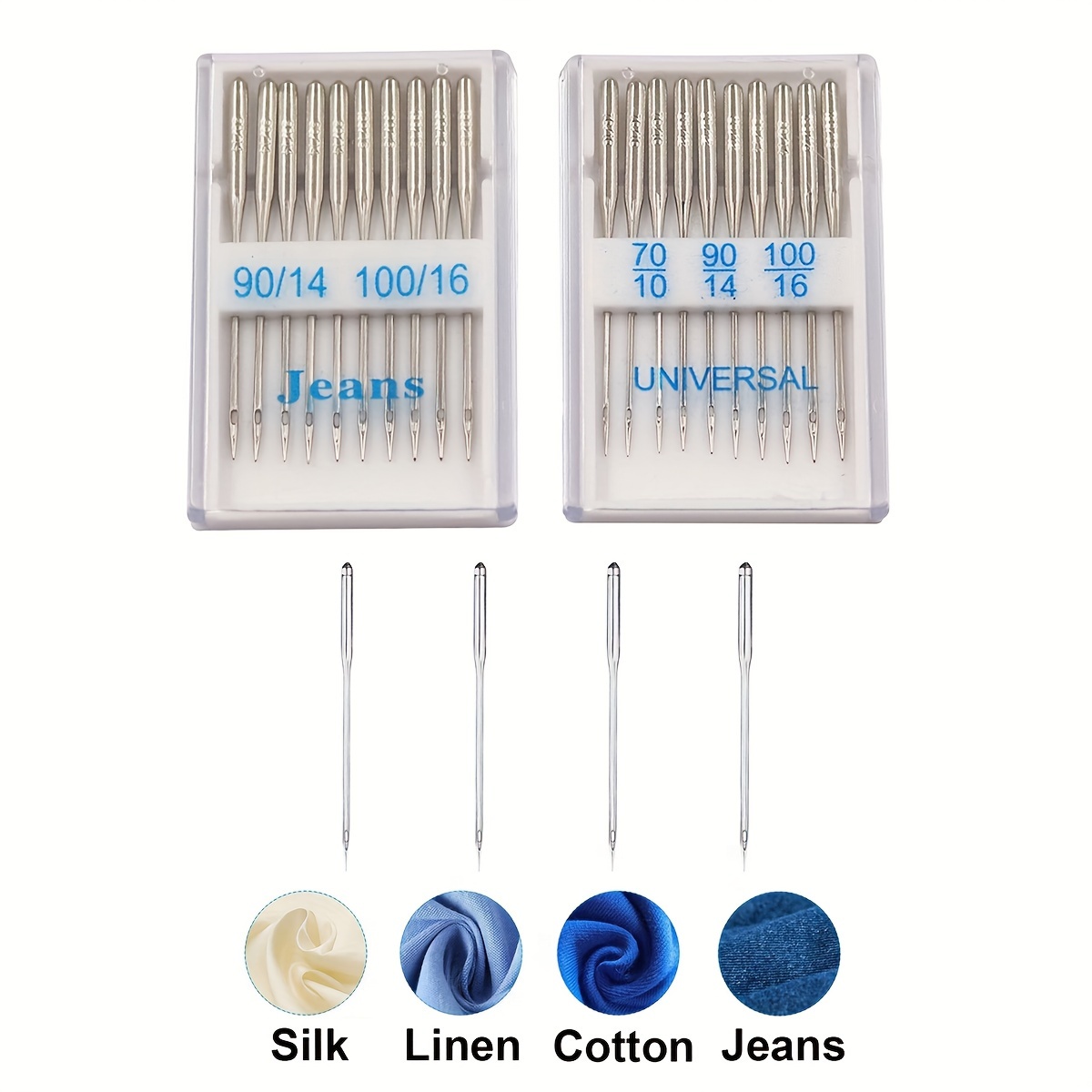 SINGER Size Assorted Universal Ball Point Sewing Machine Needles (10 Pack)  