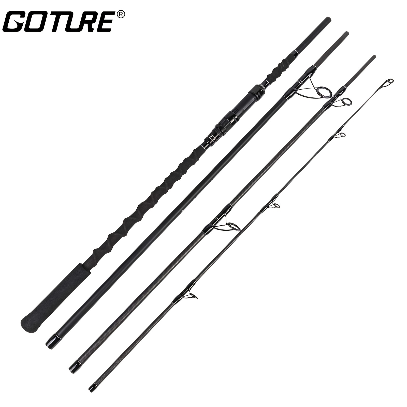Goture Portable Carbon Fiber Surf Spinning Fishing Rod With - Temu Japan