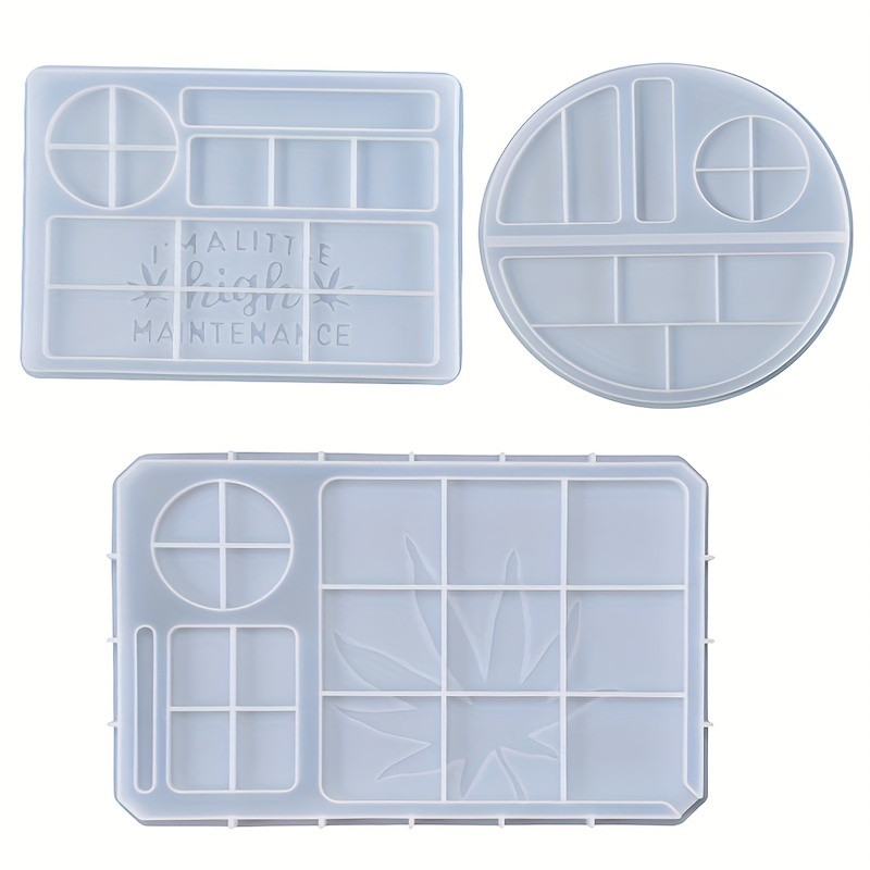 Make Up Storage Tray Resin Molds Resin Spice Grinding Tray - Temu