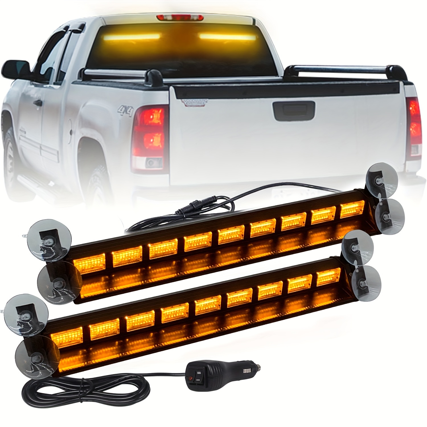 32 LED Warning Use Flashing Strobe Lights Emergency Vehicle Strobe