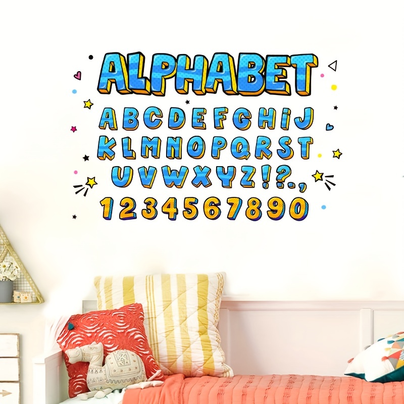 Alphabet Vinyl Wall Art Decal for Home Alphabet for Kids 
