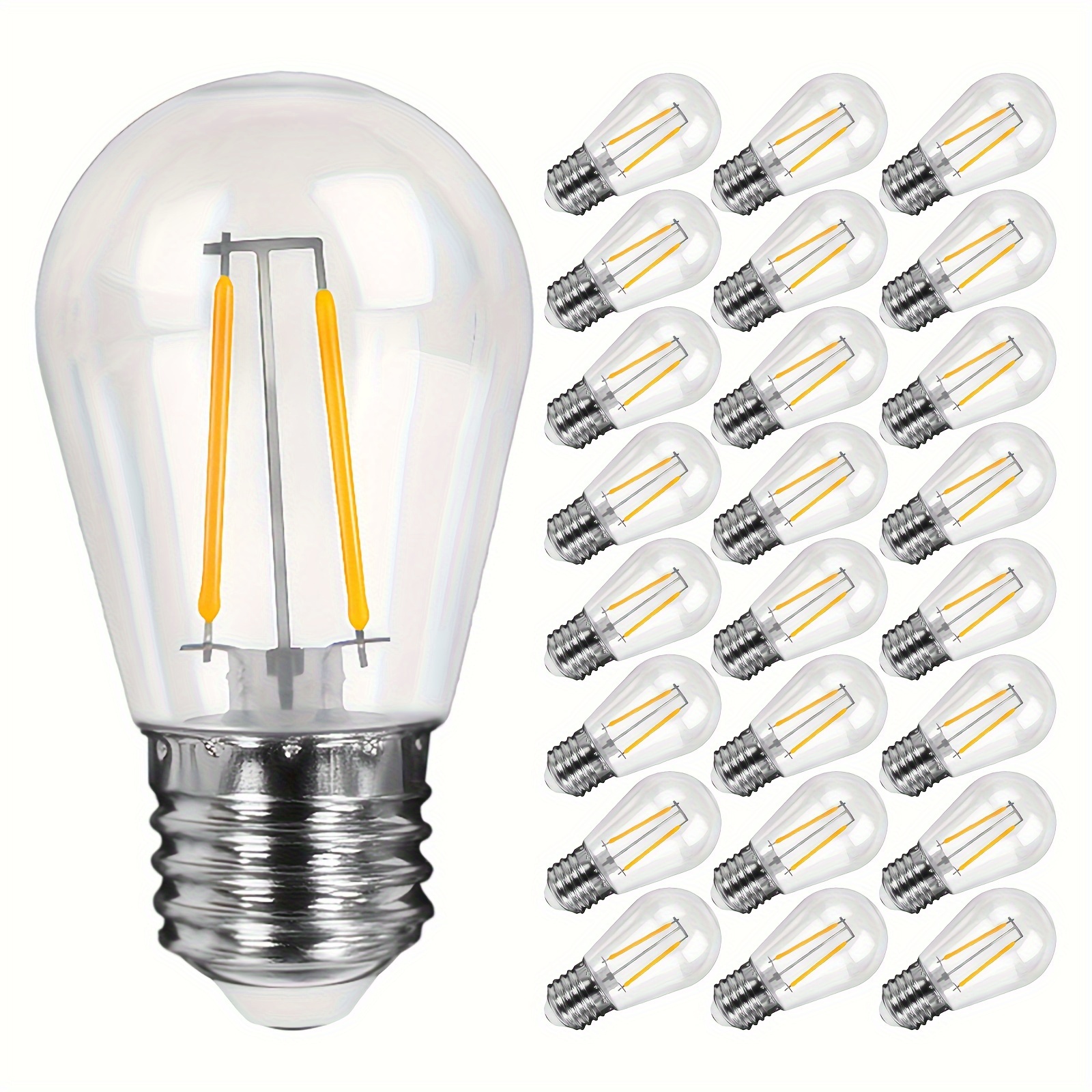 Ampoules LED vintage, verre en couleur E27- 2W - Pack de 4