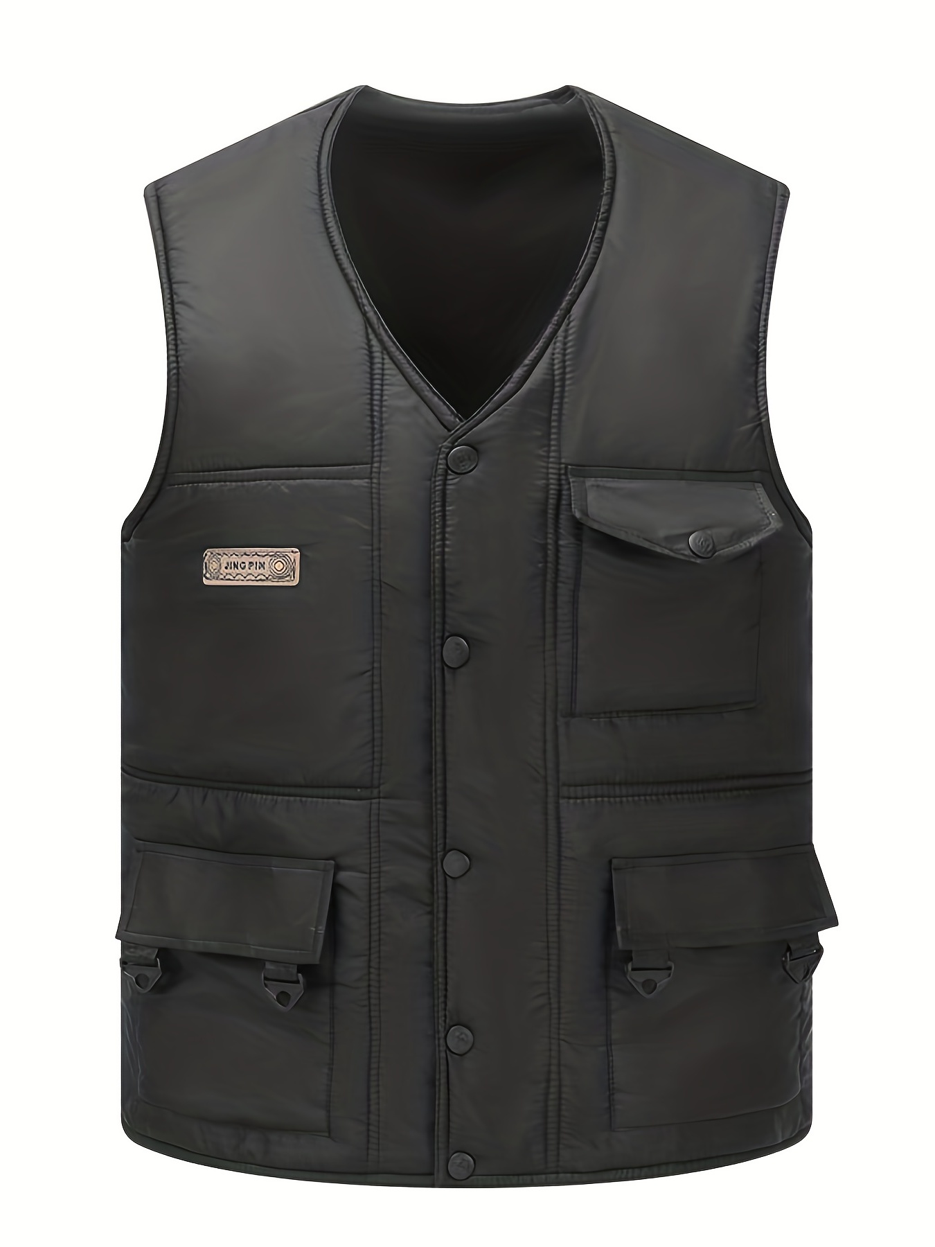 Wyongtao Hunting Vests for Men's Quick-drying Work Fishing Vests  Lightweight Travel Waistcoat with Multi-Pockets,Khaki XXL 