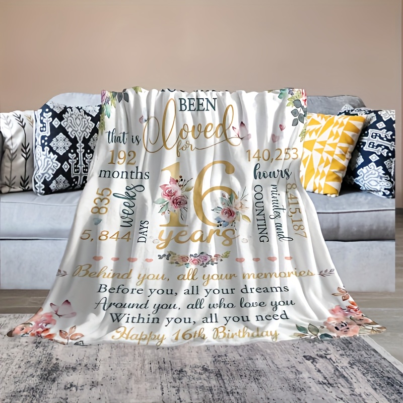 16th Birthday Gifts For Girls - 16th Birthday Decorations For Girl Blanket  - Gifts For 16 Year Old Girl - Gifts For Daughter Bestie Sister - 16th  Birthday Gift - Temu United Arab Emirates