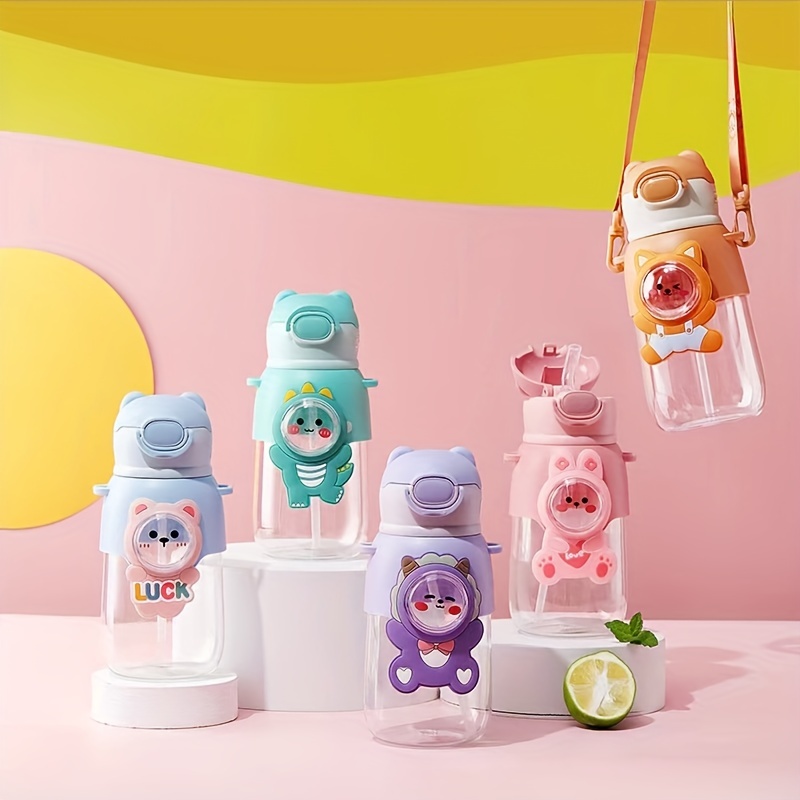 Cute Kawaii Water Bottle With Straw Bpa free Leak proof - Temu