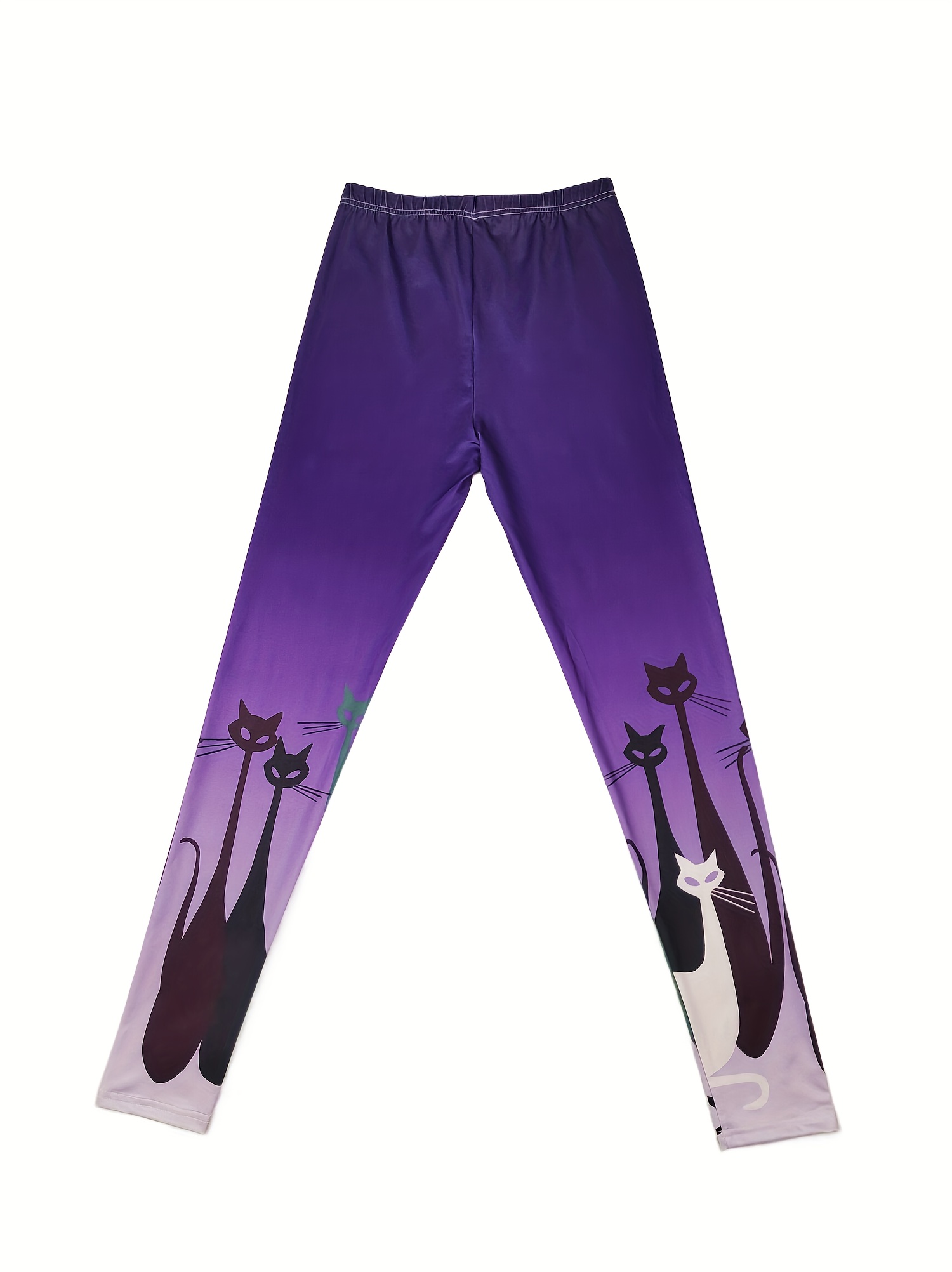 Solid Leggings with Elasticated Waistband