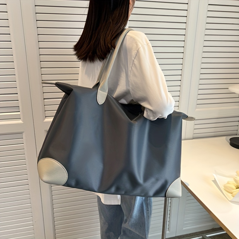 Large Capacity Colorblock Storage Shoulder Bag Duffle Bag