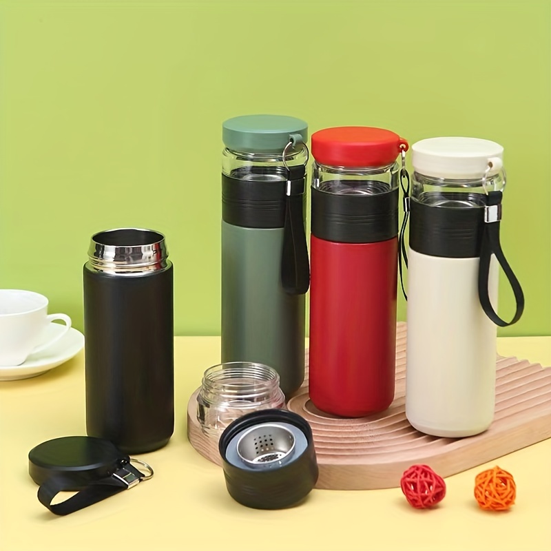 Coffee Thermos Stainless Steel Vacuum-Insulated Water Bottle, 500ml/16.9oz  Insulated Bottle with Cup for Hot & Cold Drink Travel