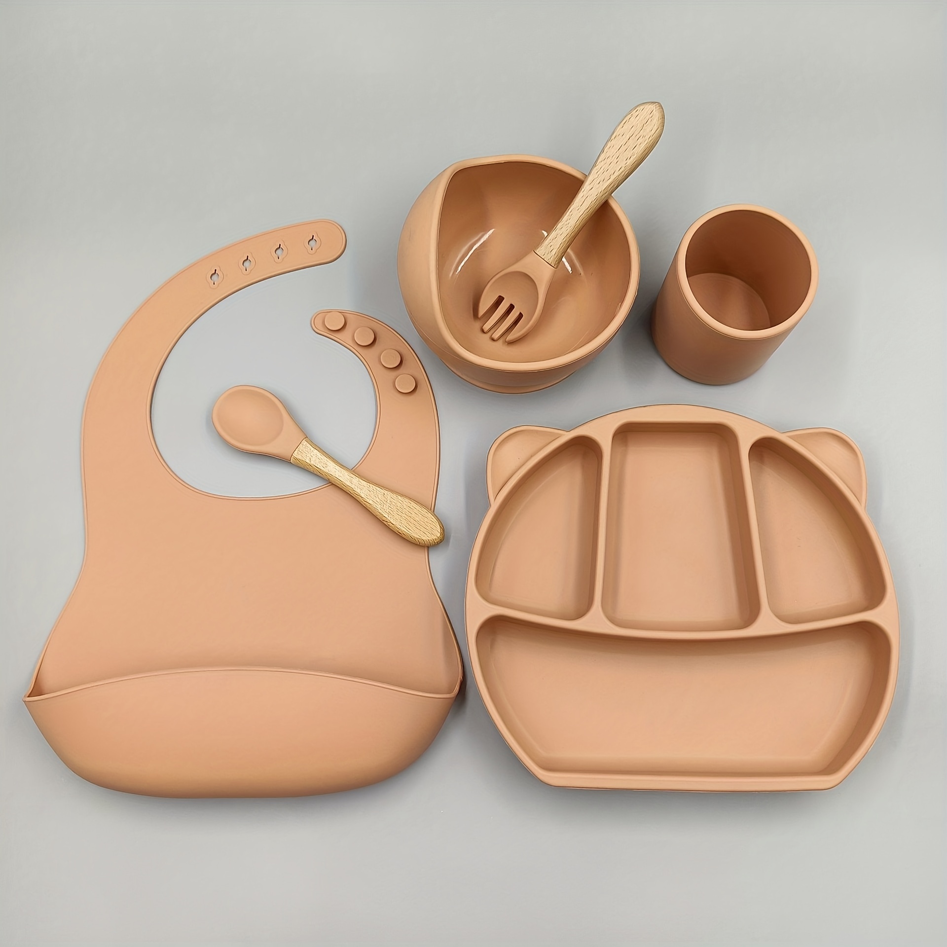 Cartoon Baby Bibs Feeding Set
