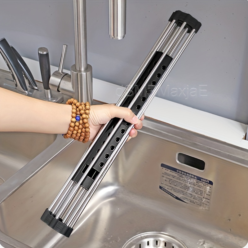  Roll Up Dish Drying Rack Over The Sink with Utensil