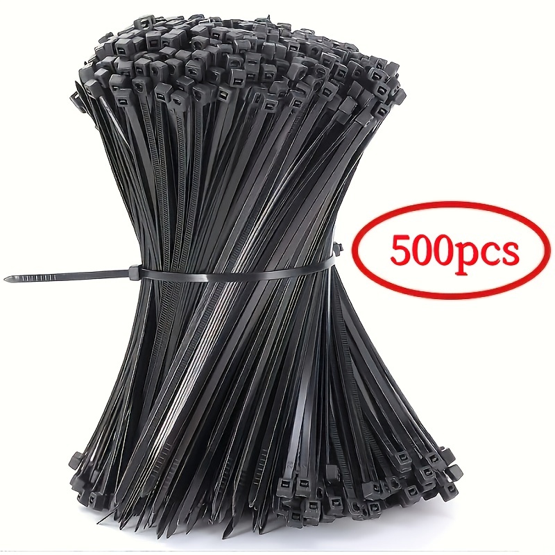 Black Zip Ties, 300 Pack Assorted Sizes, 4/6/8 Inches, UV Resistant Nylon  Cable Ties, Self-Locking Tie Wraps