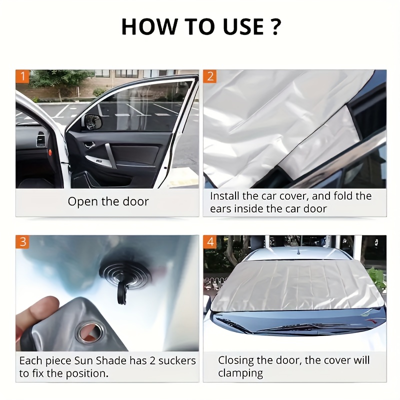 1pc Car Windshield Snow Cover, Frost Ice Removal Sun Shade For Winter  Protection, Windshield Ice Cover Fits For Cars