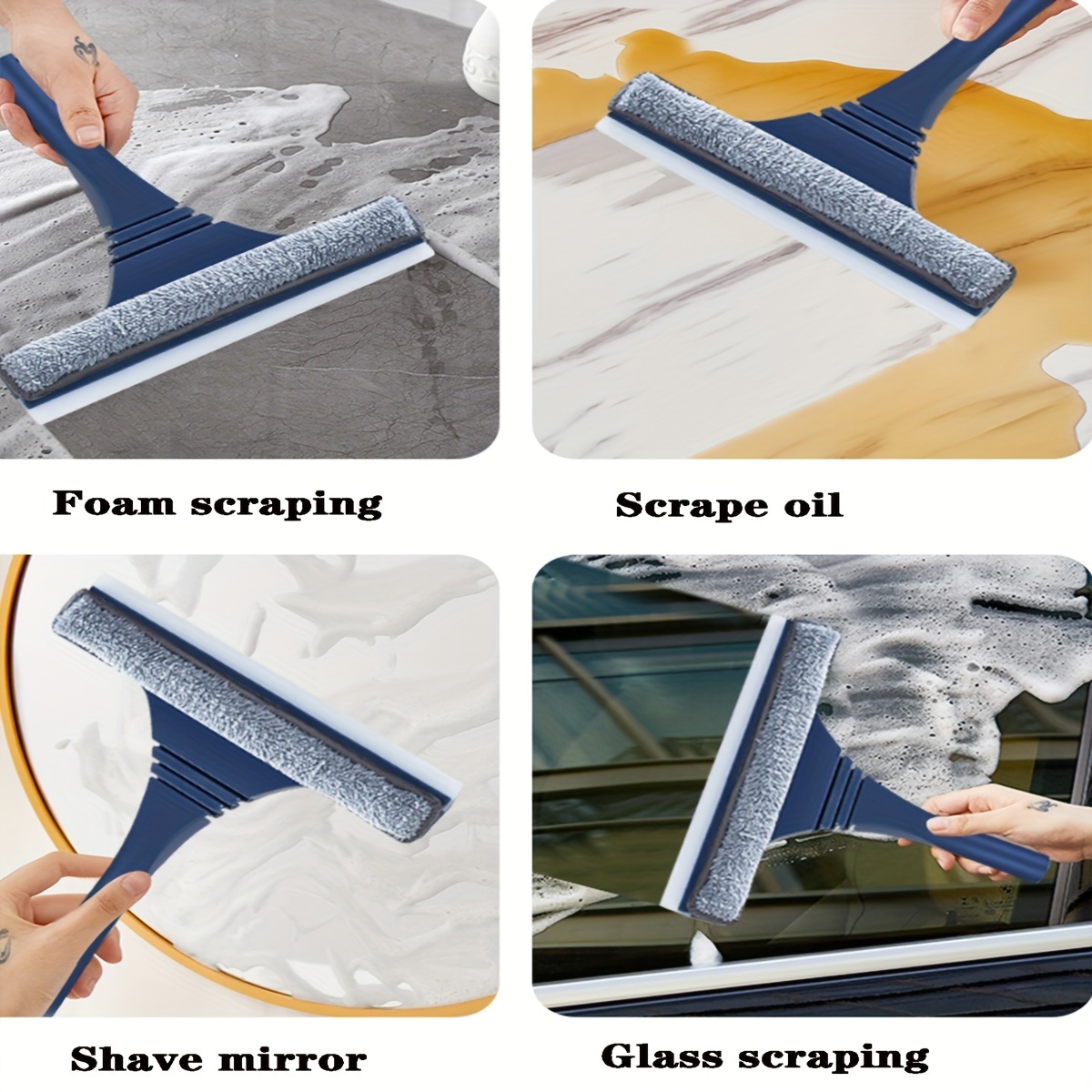 Double-sided Bathroom Cleaning Tool, Mirror Cleaning Brush, Window Cleaning  Supplies - Temu
