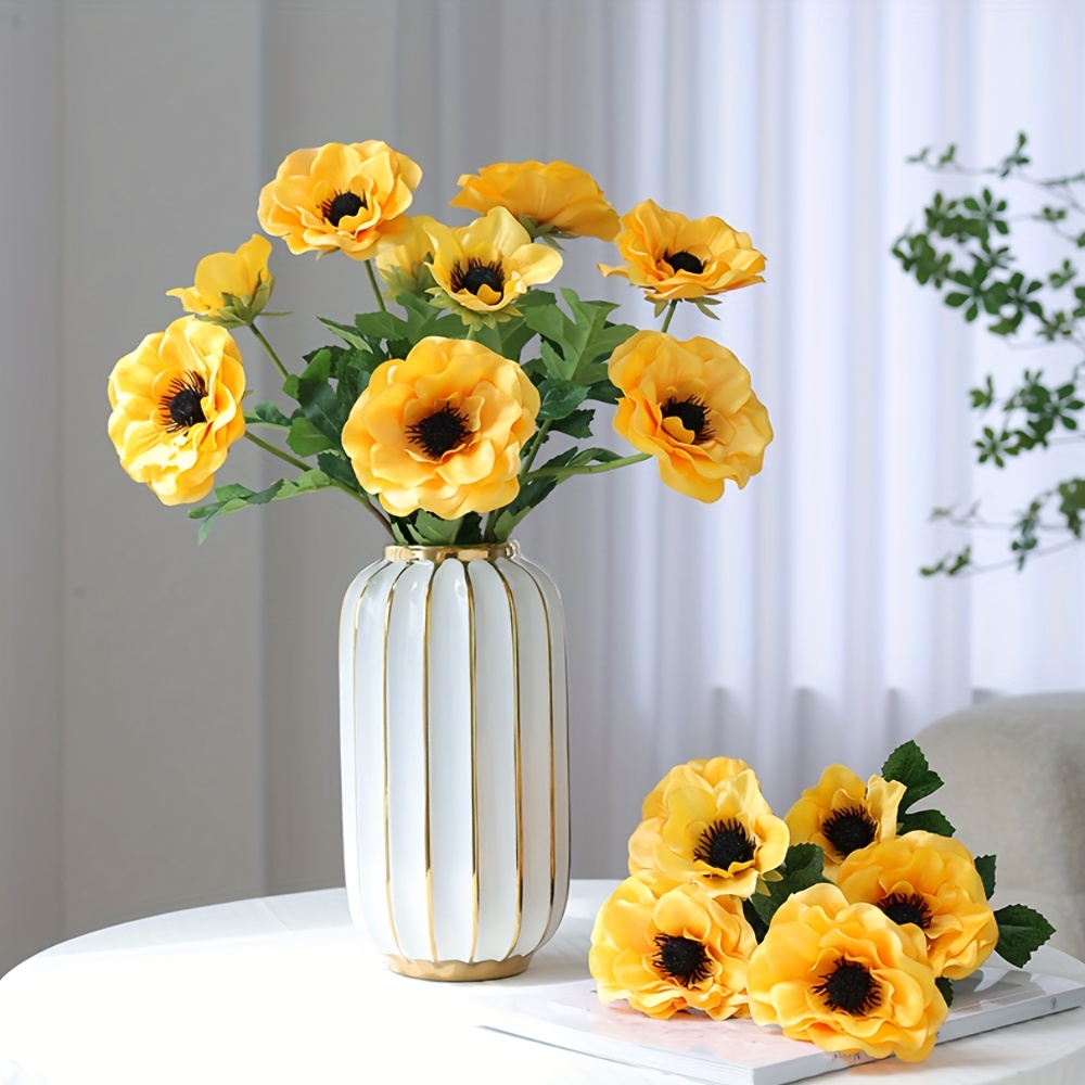 1pc Silk Artificial Large Sun Flower (27.55 Inches) European Retro  Simulation Sun Flower Sunflower Shooting Silk Fake Flowers Living Room  Decoration