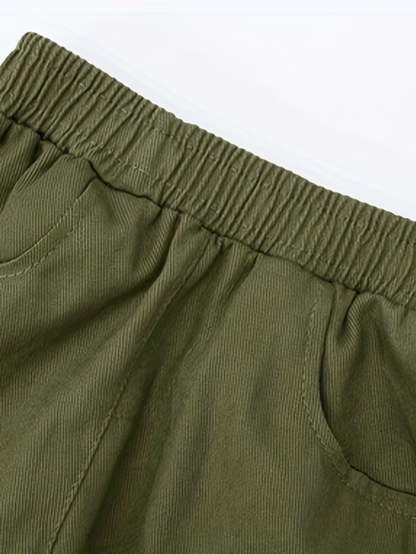 Boys Cargo Pants Elastic Waist Jogger