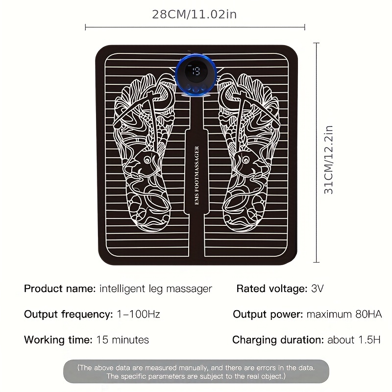 Electric EMS Foot Massager Pad Relax Feet Acupoints Massage Mat Shock  Muscle Stimulation Rechargeable And Massager