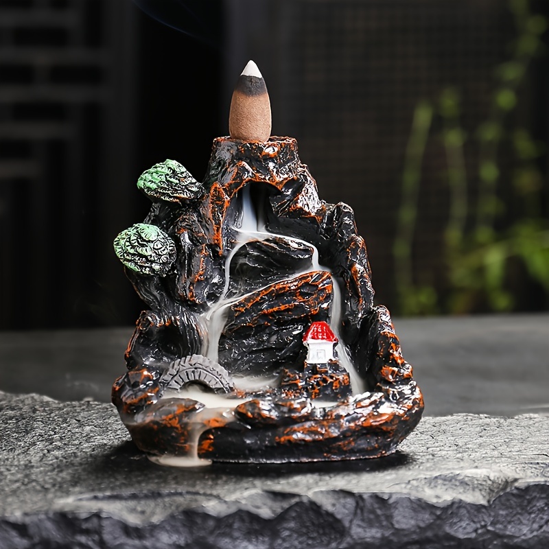 Incense Burner - Resin Backflow Incense Burner | Waterfall Smoke Incense  Burner | Innovative Tower Incense Sandalwood Aromatherapy Furnace For Indoor