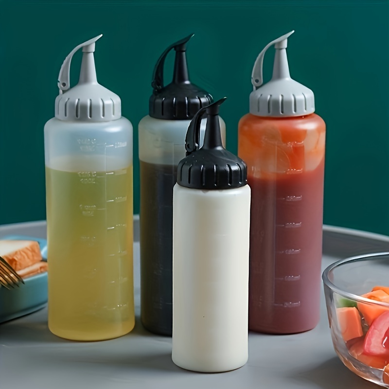 1pc, Oil Bottle, Condiment Squeeze Bottles, Oil Squeeze Bottle, Plastic  Condiment Squeeze Bottles, Kitchen Oil Squirt Bottle, Multifunctional Sauce  Bo