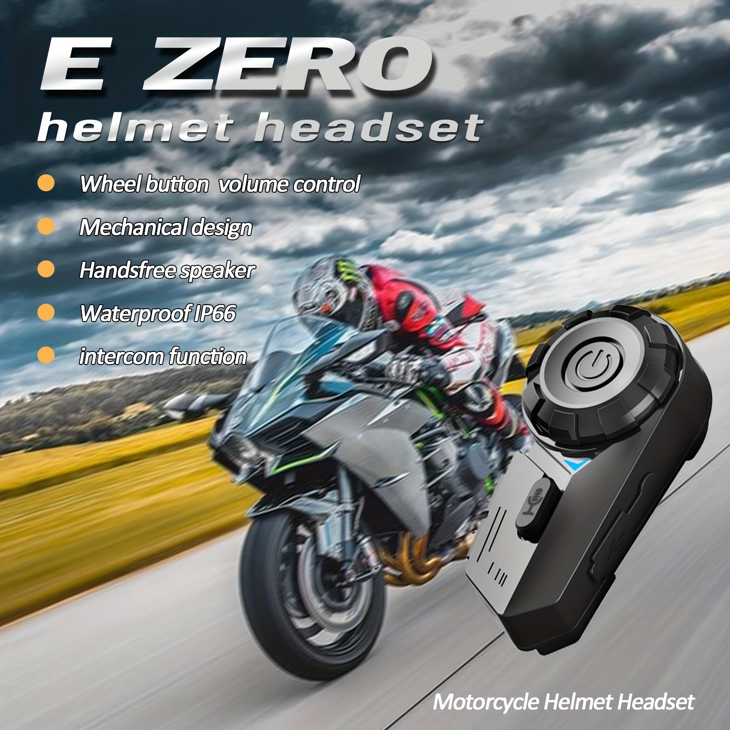 Sistema de Intercomunicador Interphone Bluetooth Yiden con micrófono y  audífonos para casco de motocicleta o de moto de nieve, para 2 o más  choferes (sistema dual) : Electrónica 