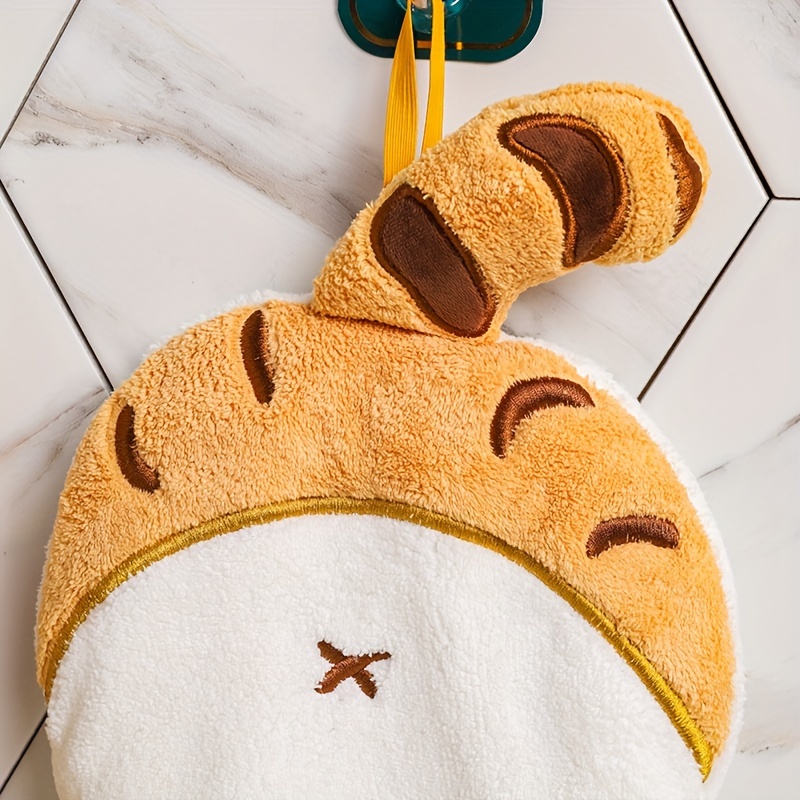 Cute Cat Fleece Towel with Loop