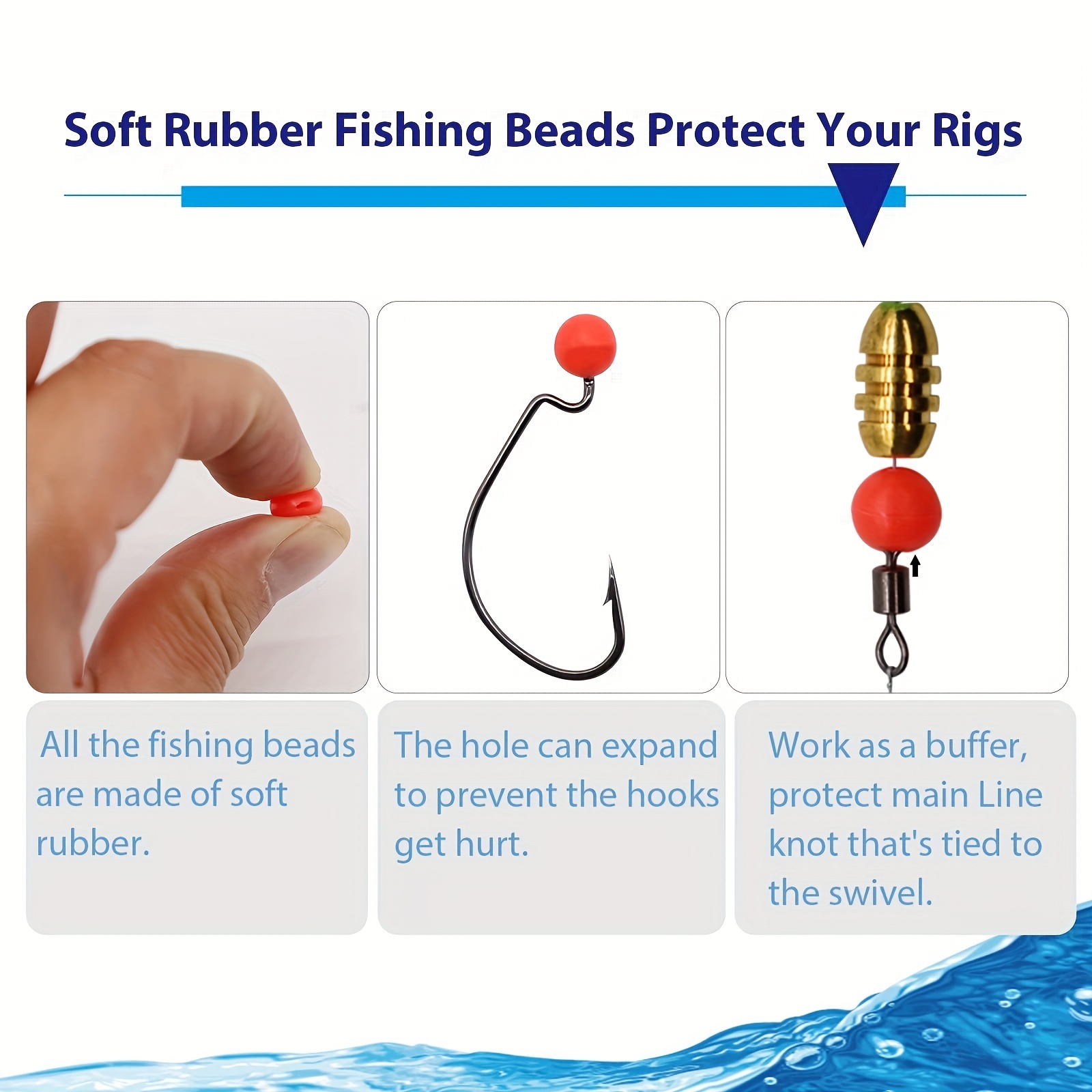 Dovesun Soft Rubber Fishing Beads Fishing Accessories - Temu Canada
