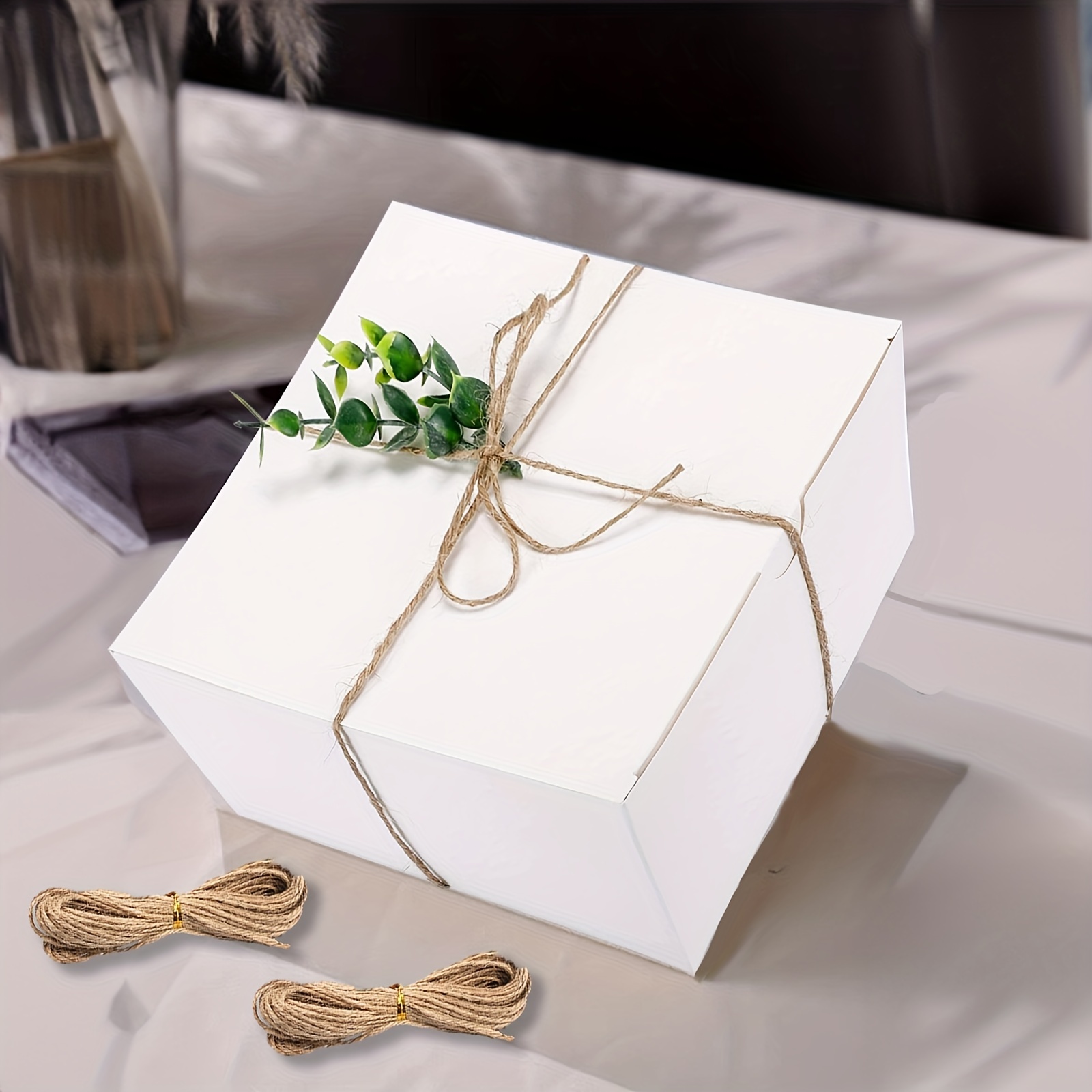 ValBox Cajas de regalo blancas de 5 x 5 x 3.5 pulgadas, 20 cajas de regalo  con tapas para regalos, caja de dama de honor pequeña para regalos, bodas