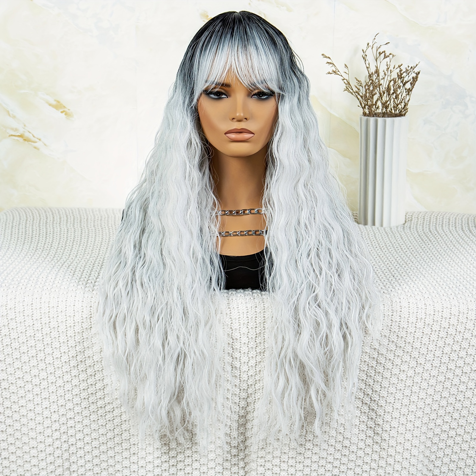 White ombre wig sale