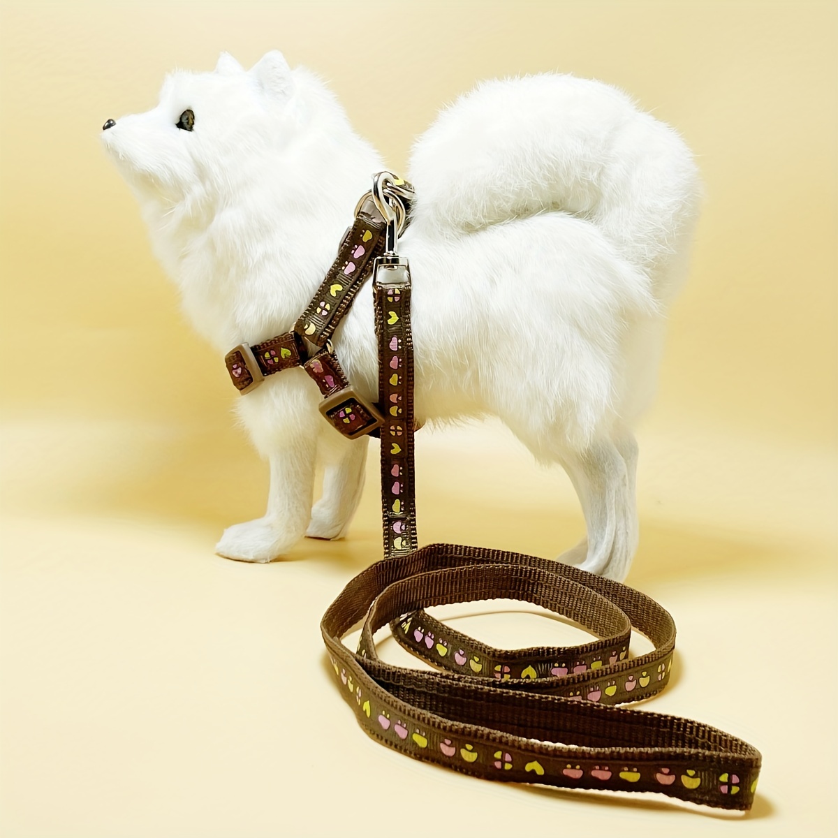 Adjustable Dog Harness with Cartoon Graphic Dog Leash