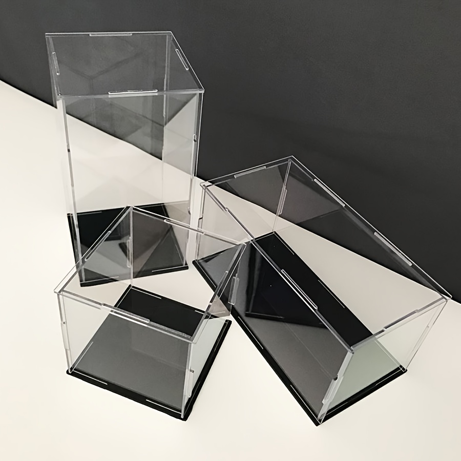 3 Pcs Rectangular Clear Acrylic Showcase Collectibles Display Stands  Suitable For Retail Shoe Showcase Jewelry Pop Figures