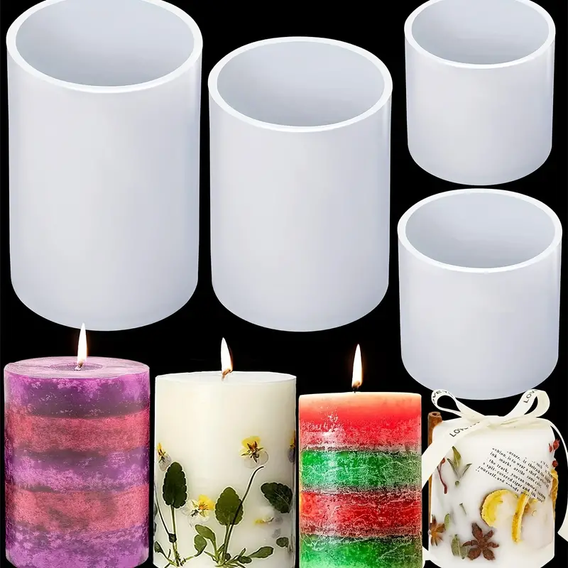 Cylindrical Candle Molds For Candle Making Pillar Casting - Temu
