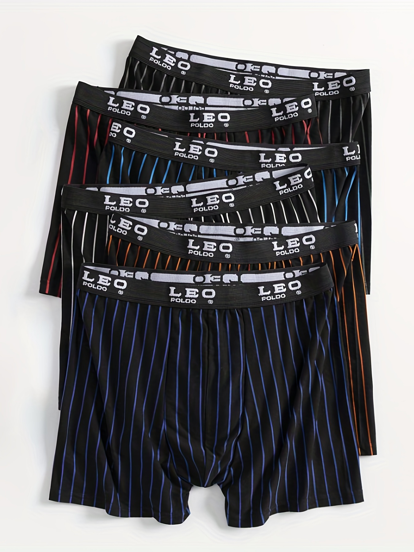 Men's Breathable Comfortable Striped Boxer Panties Briefs - Temu
