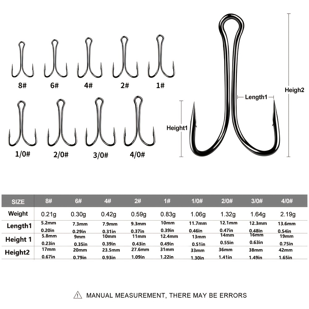 Sharp High Carbon Steel Double Fishing Hooks Jig Bass Size - Temu Italy