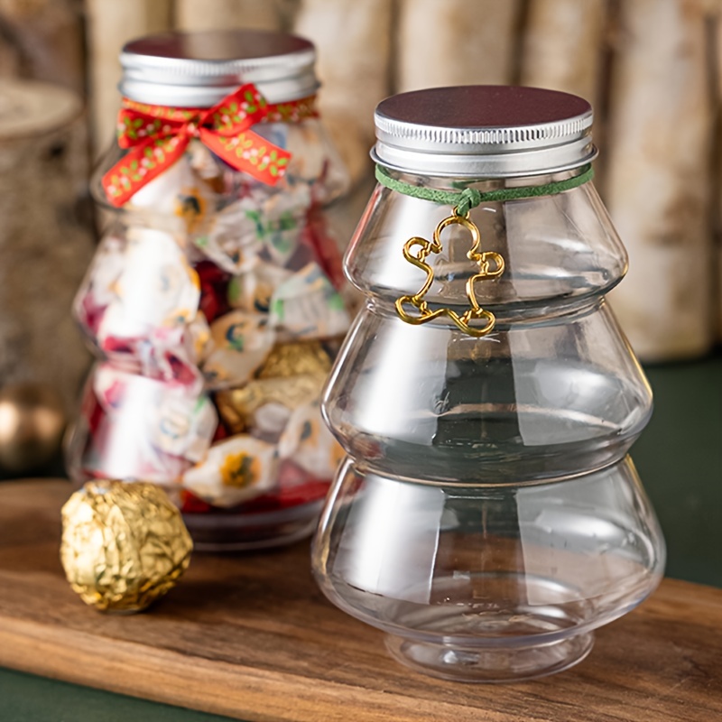 Christmas Candy Jar Clear Christmas Holiday Wrapping Gift - Temu